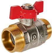 Кран шаровой ROMMER НР/НР, ручка бабочка 1 1/4