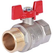 Кран шаровой ROMMER 1 ВН/НР, ручка бабочка