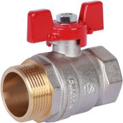 Кран шаровой ROMMER 1 1/4 ВН/НР, ручка бабочка