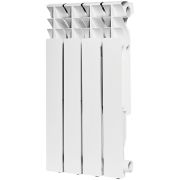 Радиатор алюминиевый ROMMER Plus 500 4 секций боковое подключение (RAL9016)