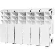 Радиатор алюминиевый ROMMER Plus 200 6 секций боковое подключение (RAL9016)