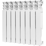 Радиатор алюминиевый ROMMER Plus 500 8 секций боковое подключение (RAL9016)