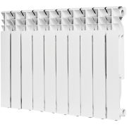 Радиатор алюминиевый ROMMER Plus 500 10 секций боковое подключение (RAL9016)