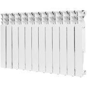 Радиатор алюминиевый ROMMER Plus 500 12 секций боковое подключение (RAL9016)