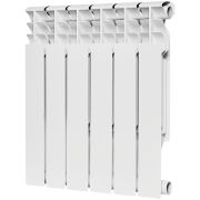 Радиатор биметаллический ROMMER Plus BM 500 6 секций боковое подключение (RAL9016)