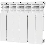 Радиатор биметаллический ROMMER Profi BM 350 6 секций боковое подключение (BI350-80-80-130) (RAL9016)