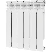 Радиатор биметаллический ROMMER Profi BM 500 6 секции боковое подключение (BI500-80-80-150) (RAL9016)