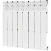 Радиатор биметаллический ROMMER Optima BM 500 8 секций боковое подключение (RAL9016)