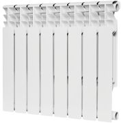Радиатор биметаллический ROMMER Plus BM 500 8 секций боковое подключение (RAL9016)