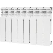 Радиатор биметаллический ROMMER Profi BM 350 8 секций боковое подключение (BI350-80-80-130) (RAL9016)