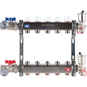 Коллектор из нержавеющей стали в сборе без расходомеров ROMMER 5 выходов