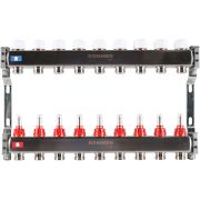 Коллектор из нержавеющей стали с расходомерами ROMMER 9 выходов