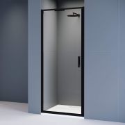 Душевая дверь из стекла, распашная с системой Pull&Slide в нишу RGW SV-05B - черная 1000