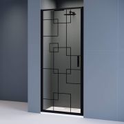 Душевая дверь из стекла, распашная с системой Pull&Slide в нишу RGW SV-05B - черная 1000