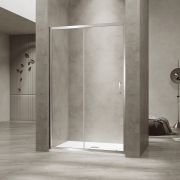 Душевая раздвижная дверь-купе в нишу PA-114 профиль хром 1400