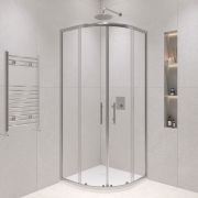 Душевой уголок полукруглый, стеклянный с раздвижными дверями на роликах - RGW PA-51 1000x1000