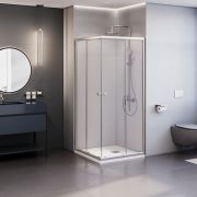 Душевой уголок квадратный, раздвижной у угла - TN-205-J 800x800