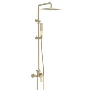 Смеситель Lemark Ursus LM7260BG для душа с регулируемой высотой штанги и верхней душевой лейкой «Тропический дождь»