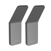 Крючок одинарный Lemark SMOOTH LINE для полотенец и халатов, графит