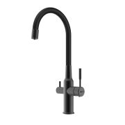 Смеситель Lemark Expert LM5083BL-Black для кухни c гибким изливом, с подключением к фильтру с питьевой водой