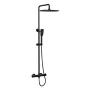 Смеситель для душа Lemark Ursus LM7270BL термостатический с регулируемой высотой штанги и лейкой верхнего душа «Тропический дождь»