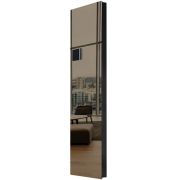 Дизайн-конвектор STOUT LUNA 400x1200 прав 1.4 кВт шнур RAL9005 Mirror bronze BI