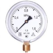 Манометр радиальный МТ 100М 0,6МПа (метрическая резьба - М20х1.5)