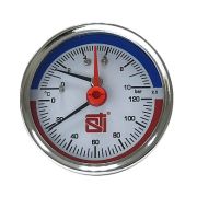 Термоманометр аксиальный STI ∅63 120°C 10 bar УП (G½