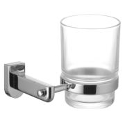 Стакан стеклянный Lemark LM3136C с настенным держателем