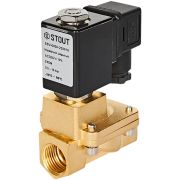 Клапан соленоидный (электромагнитный) STOUT непрямого (пилотного) действия НЗ 220В G1/2 SSV-0030-220015