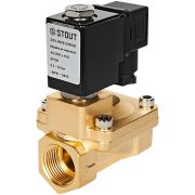 Клапан соленоидный (электромагнитный) STOUT непрямого (пилотного) действия НЗ 220В G3/4 SSV-0030-220020