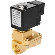 Клапан соленоидный (электромагнитный) STOUT непрямого (пилотного) действия НЗ 24В G1/2 SSV-0030-024015