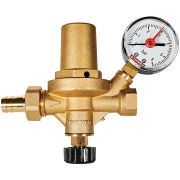 Автоматический подпиточный клапан ROMMER RVS-0050 с манометром 1/2 ВН/НР, крышка-латунь