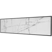 Отопительная панель STOUT WHITE STONE SCT 120*30 белый гранит / черный корпус