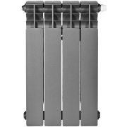 Радиатор биметаллический нижнее правое подключение STOUT TITAN VENTIL 500 4 секции (графит RAL 7024)