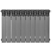 Радиатор биметаллический нижнее правое подключение STOUT TITAN VENTIL 500 10 секций (графит RAL 7024)