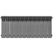 Радиатор биметаллический нижнее правое подключение STOUT TITAN VENTIL 350 12 секций (графит RAL 7024)