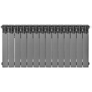 Радиатор биметаллический нижнее правое подключение STOUT TITAN VENTIL 500 14 секций (графит RAL 7024)