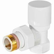 Клапан запорно-балансировочный STOUT Design белый, угловой 1/2