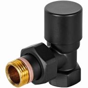 Клапан запорно-балансировочный STOUT Design черный, угловой 1/2