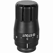 Головка термостатическая STOUT Design черная, жидкостная M30x1,5