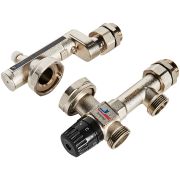 Насосно-смесительный узел ROMMER с термостатическим клапаном 20-55°C, без насоса