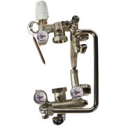 Насосно-смесительный узел ROMMER RDG-0120-008000 с термоголовкой, перепускным клапаном и байпасом, без насоса