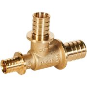 Тройник переходной ROMMER 25x20x16 для труб из сшитого полиэтилена аксиальный