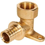 Угольник настенный с креплением ROMMER 20xG 1/2 для труб из сшитого полиэтилена аксиальный