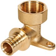 Угольник настенный с креплением ROMMER 20xG 3/4 для труб из сшитого полиэтилена аксиальный