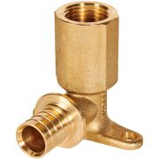 Угольник настенный с длинным нарезным патрубком ROMMER 20-G 1/2 для труб из сшитого полиэтилена аксиальный