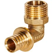 Угольник-переходник с наружной резьбой ROMMER 16xG 1/2 для труб из сшитого полиэтилена аксиальный