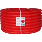 Труба гофрированная STOUT ПНД, цвет красный, наружным диаметром 35 мм для труб диаметром 25 мм