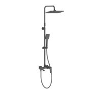 Смеситель Lemark Hosta LM12362LGM для ванны и душа с регулируемой высотой штанги и верхней душевой лейкой «Тропический дождь» ТОЛЬКО ОНЛАЙН!